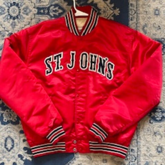 Rare & original St. John's college NCAA vintage satin jacket - Picture 1 of 4